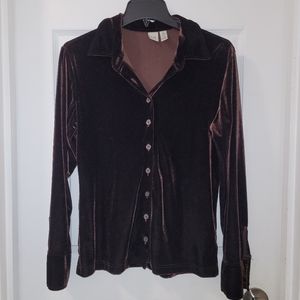 Brown Velvet Top